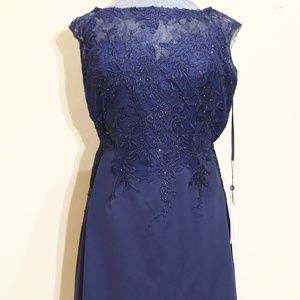ALYCE illusion neckline mother of the bride dress in navy size 12